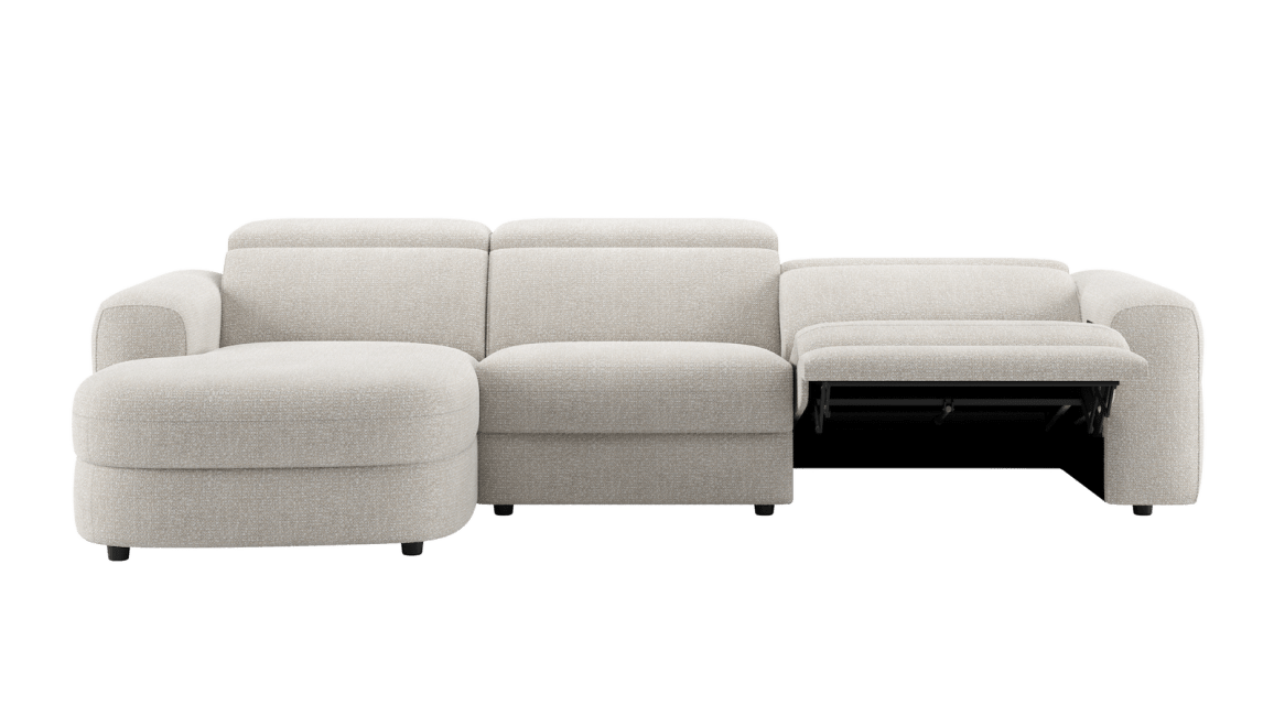 H&H - Delphine - Canapés - meridienne gauche - 1,5-places - 1,5-places reglable electrique - appui-tete reglable