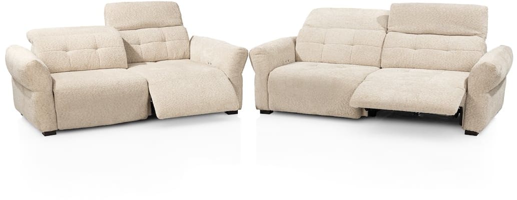 Henders & Hazel - Bologna - Sofas - 3-Sitzer - verstellbare Rückenlehne - elektrisch verstellbare Füßstütze