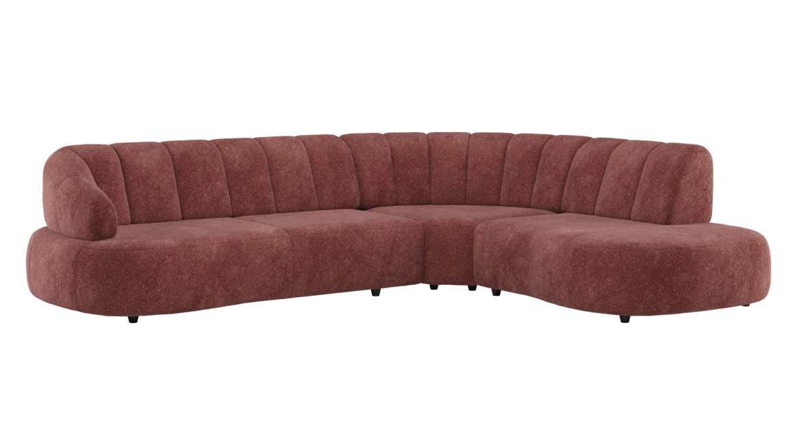 H&H - Coimbra - Canapés - 3 places accoudoir gauche fixe - grande element d&#39;angle - petite ottomane droite fixe