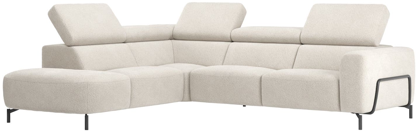 H&H - Los angeles - Canapés - 2,5 places accoudoirs droite - ottomane grande gauche