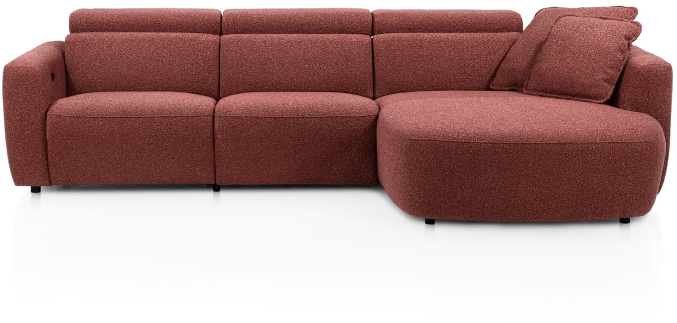 XOOON - Cantello - Salons - 2,5 zits arm links - longchair curved rechts incl. 2 armkussens