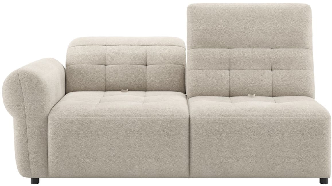 H&H - Garance - Canapés - 2.5-places acc. gauche - dossier réglable - repose - pieds réglable électriquement