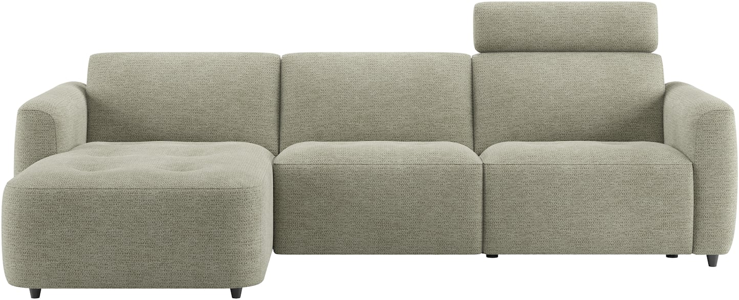 Henders and Hazel - Rochelle - Salons - longchair links - 3 zits rechts electrisch verstelbaar met hoofdsteun