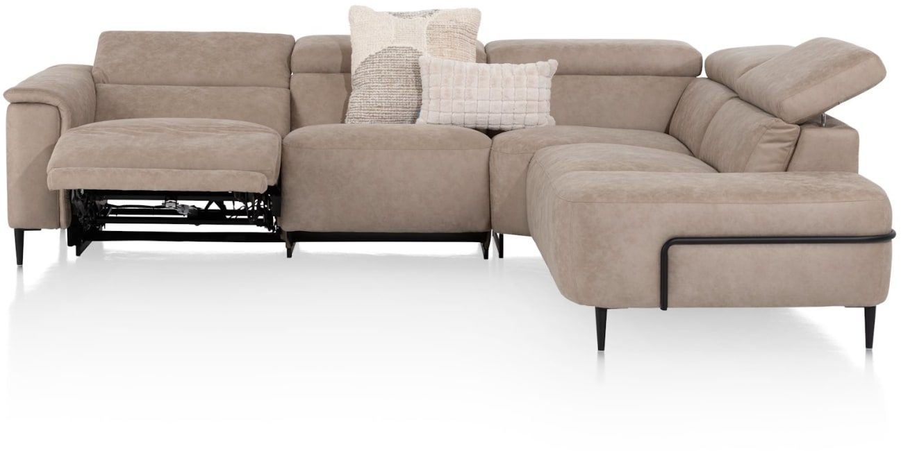 H&H - Cassie - Canapés - 2,5 places accoudoir gauche electrique - partie d&#39;angle - ottomane petite droite