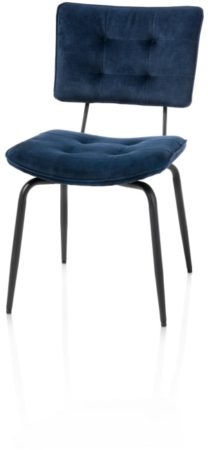 MAO　0507 Manou, eetkamerstoel - off black - stof Karese - Donkerblauw