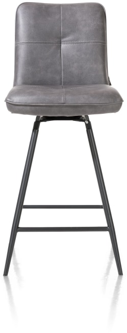 H&H - Noé - Industriel - chaise de bar pivotante - pieds noir