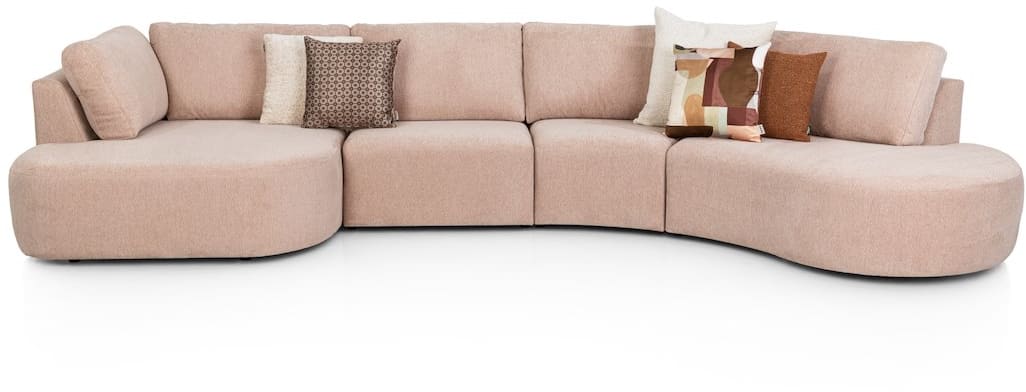 H&H - Venise - Canapés - Petite ottomane arrondie droite