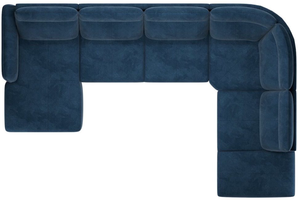 H&H - Odessa - Canapés - Meridienne gauche - 3 places sans accoudoirs - partie d&#39;angle - ottomane petite droite