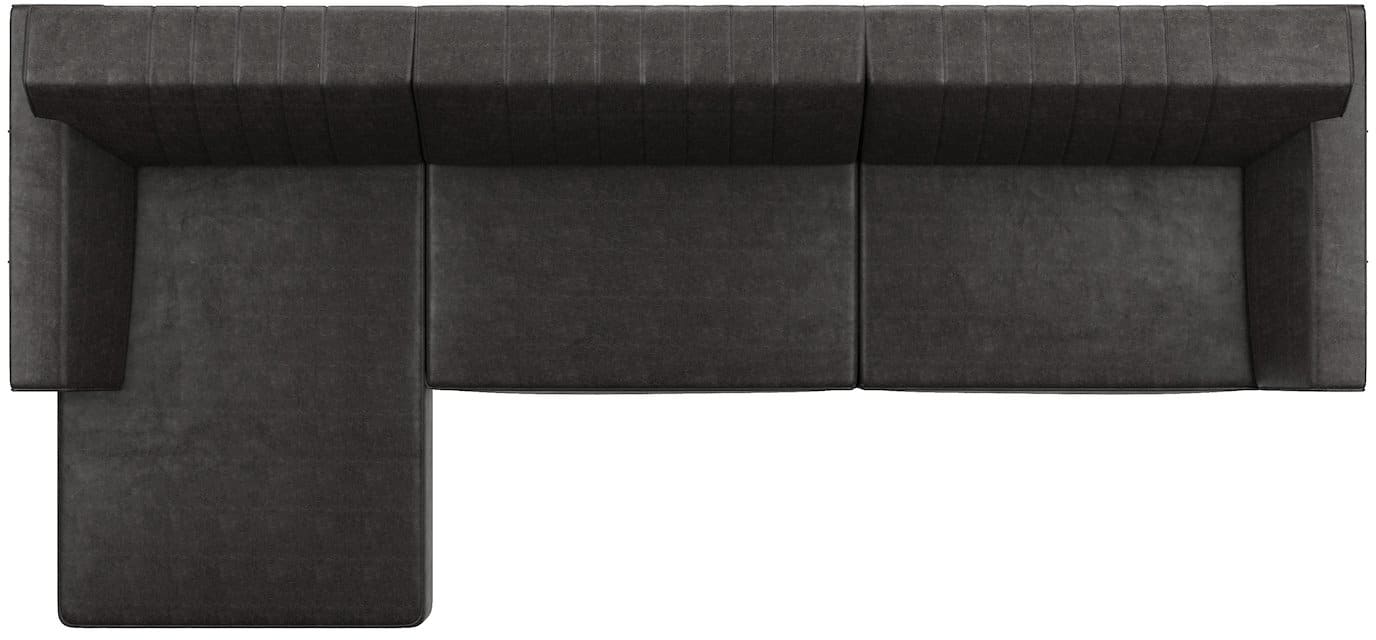 H&H - Olbia - Industriel - Canapés - 4-places + meridienne gauche