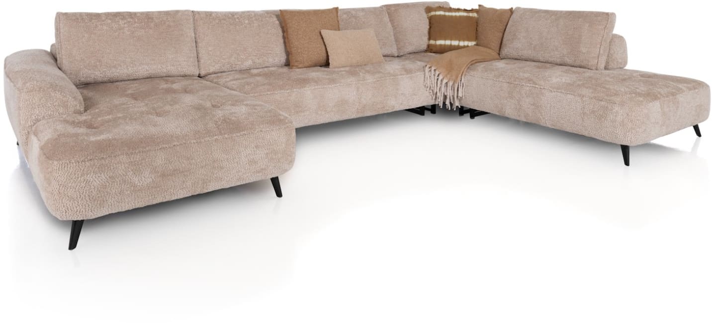 H&H - Tolosan - Canapés - Meridienne gauche - 3 places sans acoudoirs - partie d&#39;angle - ottomane droite