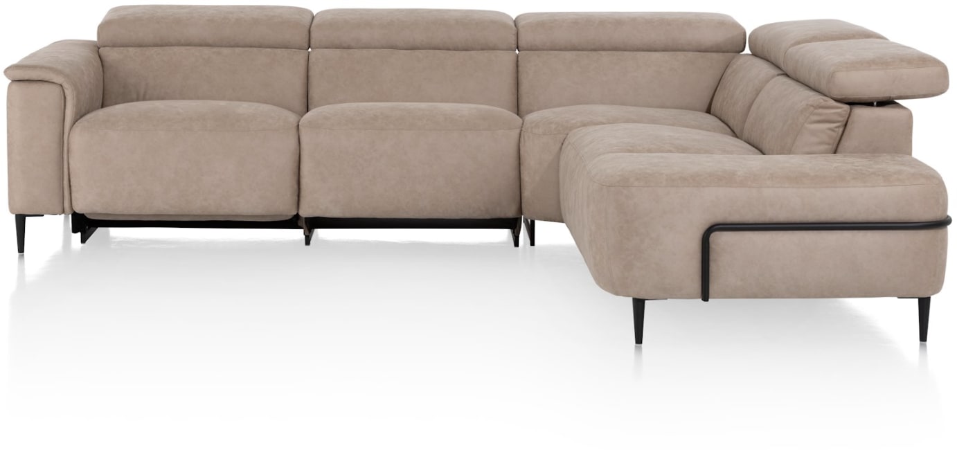 H&H - Cassie - Canapés - 2,5 places accoudoir gauche electrique - partie d&#39;angle - ottomane petite droite