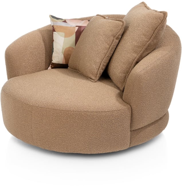 XOOON - Cervos - Sessel drehbar - rund 130cm inkl. 1 Kissen 60x60 + 1 Kissen 45x45