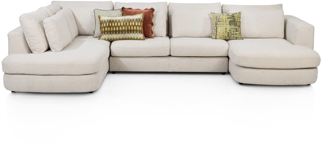 H&H - Delhi - Canapés - ottomane gauche - 2,5 places sans accoudoirss - meridienne droite