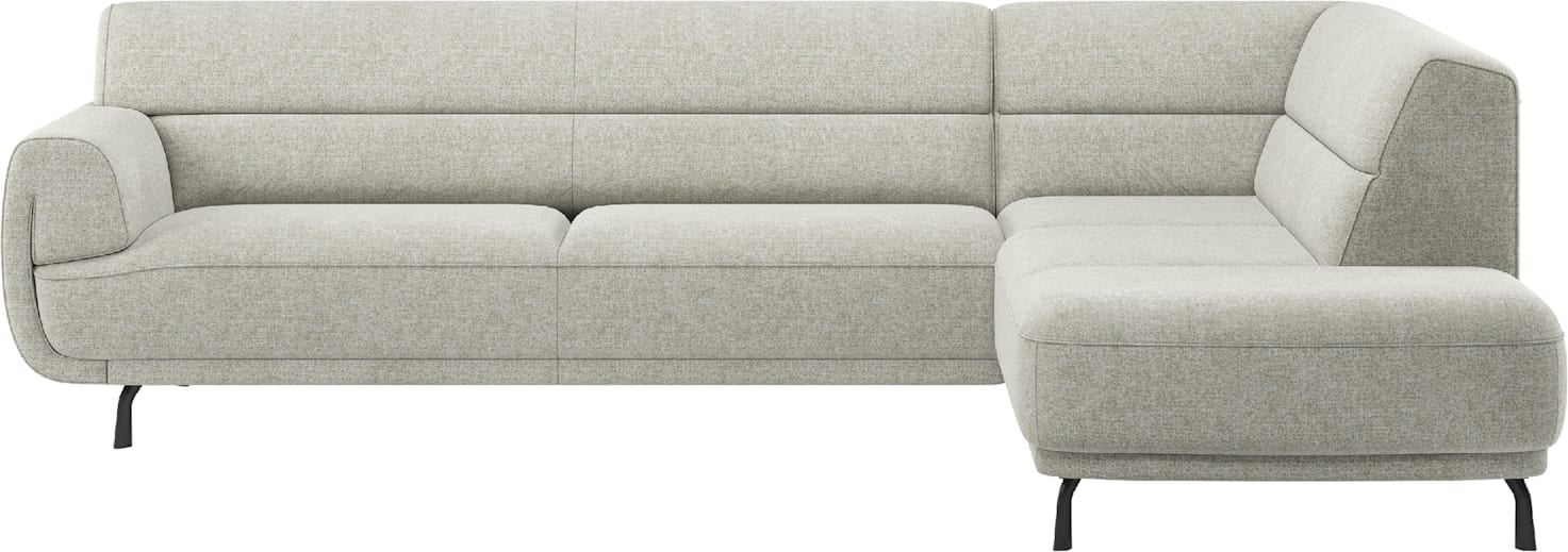 XOOON - Belem - Sofas - 3 Sitzer Armlehne links hoch - Ottomane medium rechts hoch