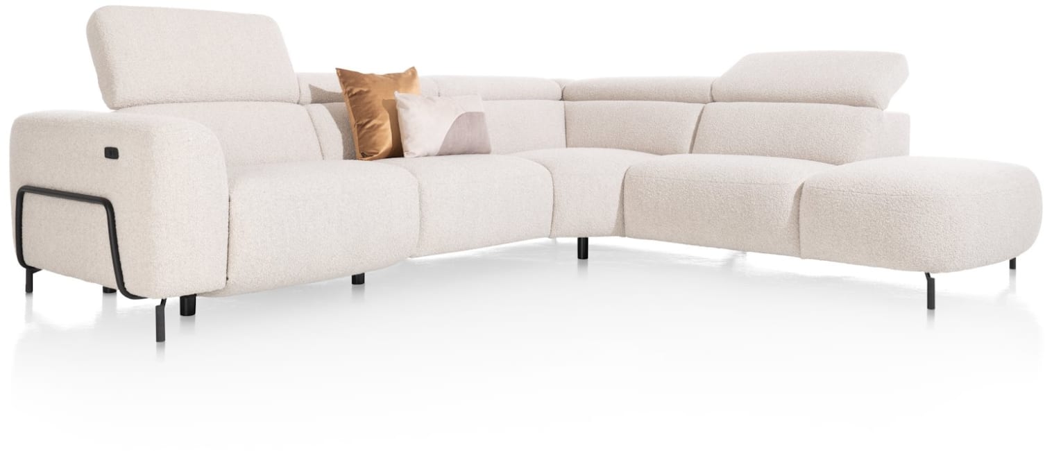 H&H - Los angeles - Canapés - 2,5 places accoudoir gauche - partie d&#39;angle - ottomane petite droite