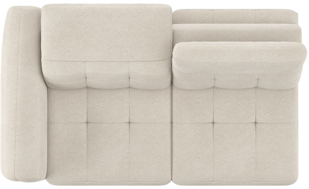 H&H - Garance - Canapés - 2.5-places acc. gauche - dossier réglable - repose - pieds réglable électriquement