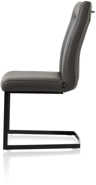 H&H - Alexis - Moderne - chaise - metal noir - pieds traineau rectangle - poignee rectangle