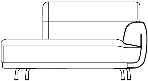 XOOON - Belem - Sofas - Divan rechts hoch