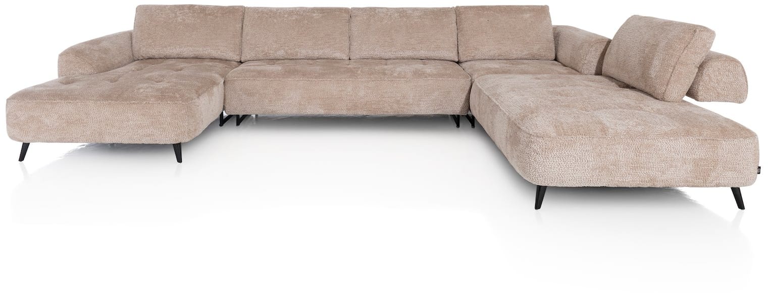 H&H - Tolosan - Canapés - Meridienne gauche - 3 places sans acoudoirs - partie d'angle - ottomane droite