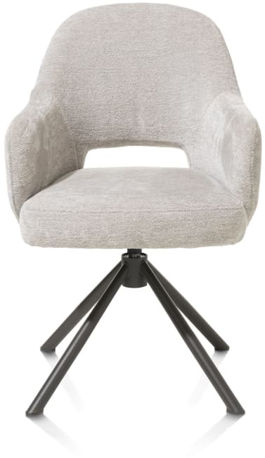 Henders & Hazel - Nikolas - chaise à accoudoirs - pied central pivotante - selected choices