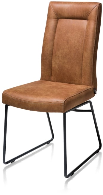 H&H - Alexane - Moderne - chaise - cadre tube noir - poignee rond