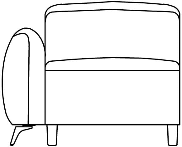 XOOON - Rimini - Salons - 1-zits - arm links