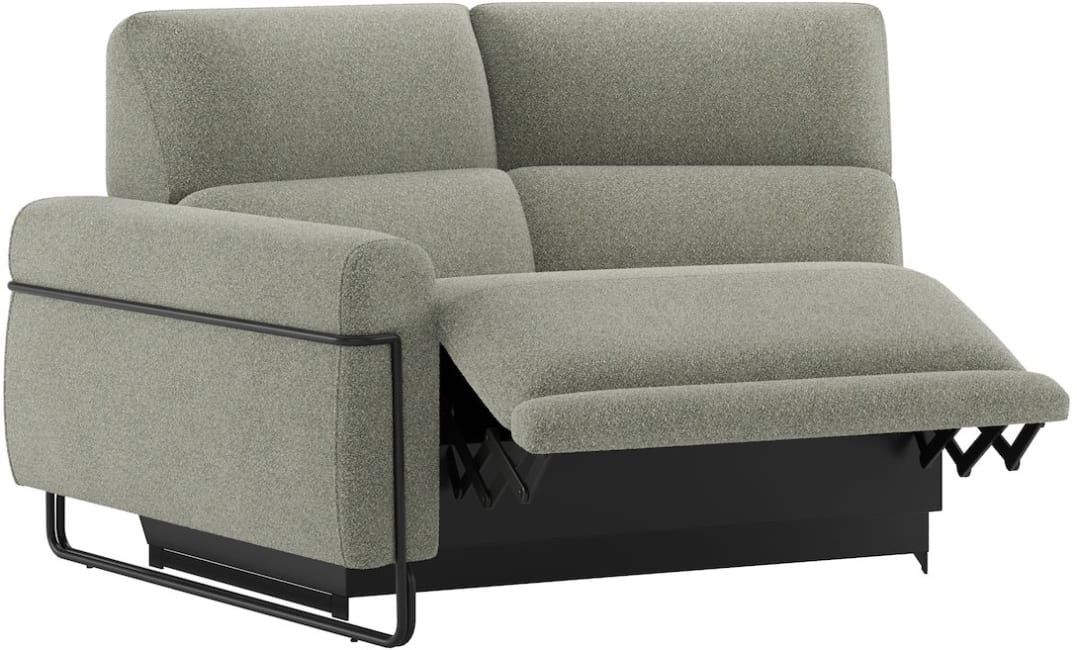 XOOON - Creazzo - Sofas - 1-Sitzer 45° Armlehne links - elektrisch verstellbar - 2 Motoren - Designfuß