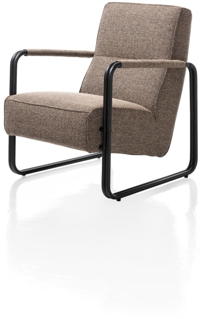 Happy@Home - Barletta - Industrieel - fauteuil - zwart frame
