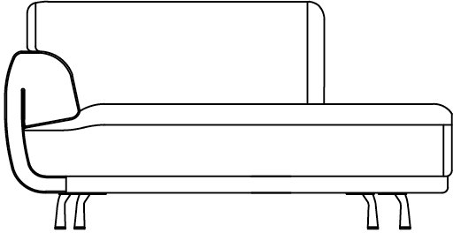 XOOON - Belem - Salons - divan links laag