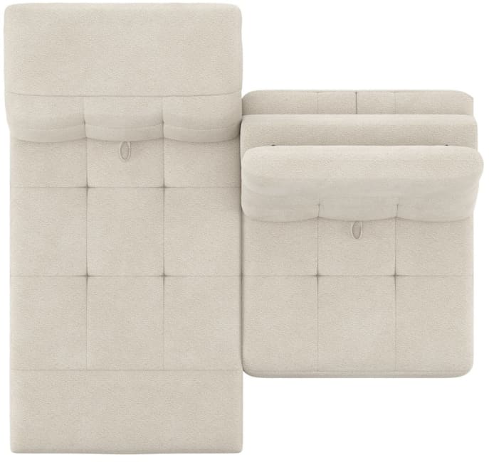 Henders and Hazel - Bologna - Banken - 3-zits - zonder armen - verstelbare rug - electrisch verstelbare voetsteun