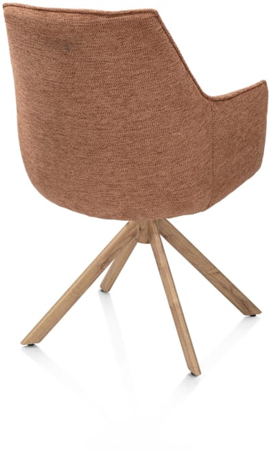 Henders and Hazel - Theo - armstoel - draaibaar - eikenhout look - pocket