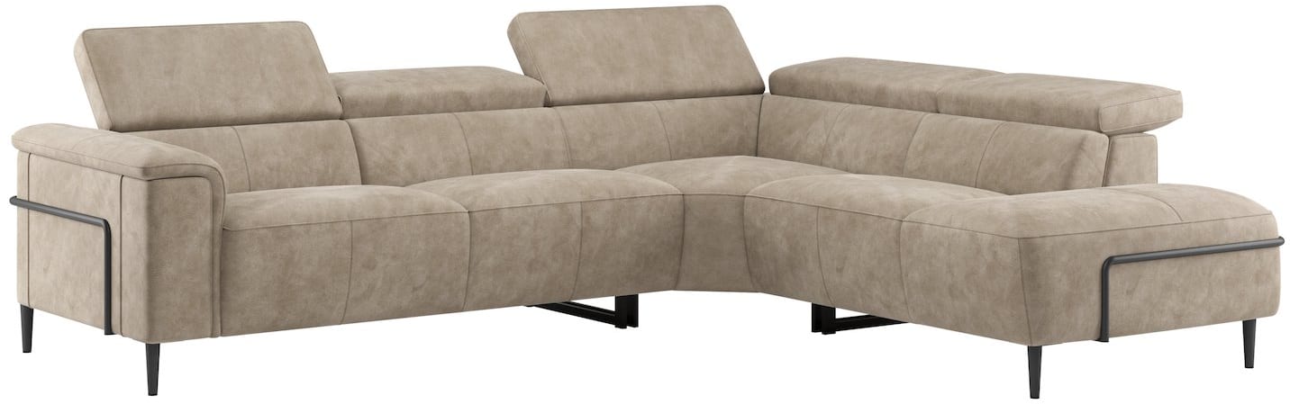 H&H - Cassie - Canapés - 2,5 places accoudoir gauche - partie d&#39;angle - ottomane petite droite