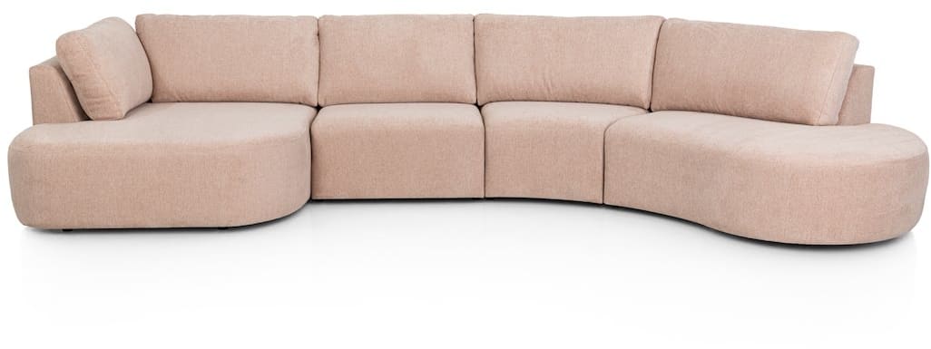 H&H - Venise - Canapés - Petite ottomane arrondie droite