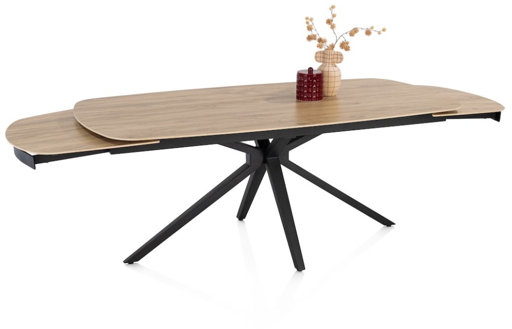 Lattina, Uitschuiftafel 200 (+ 2 x 50 cm.) x 100 cm. - Ceramic oak
