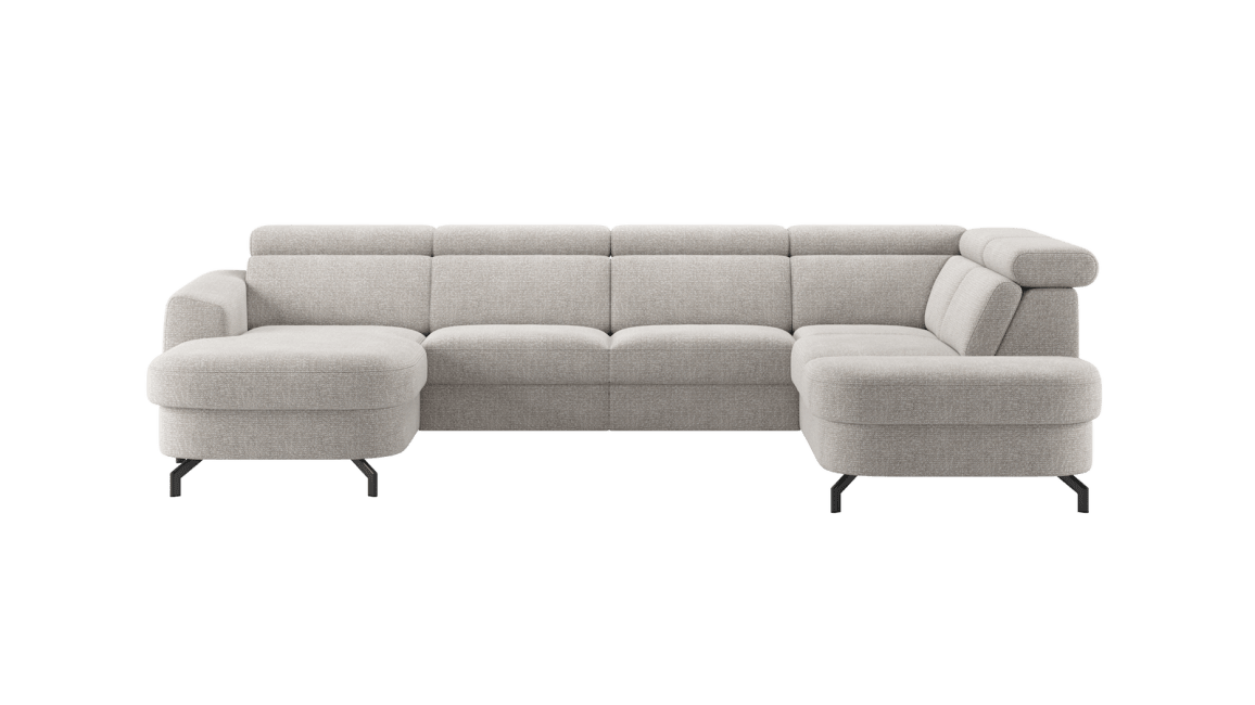 Henders & Hazel - Pertina - Sofas - Longchair links - 2,5 Sitzer ohne Armlehne - Ottomane gross rechts