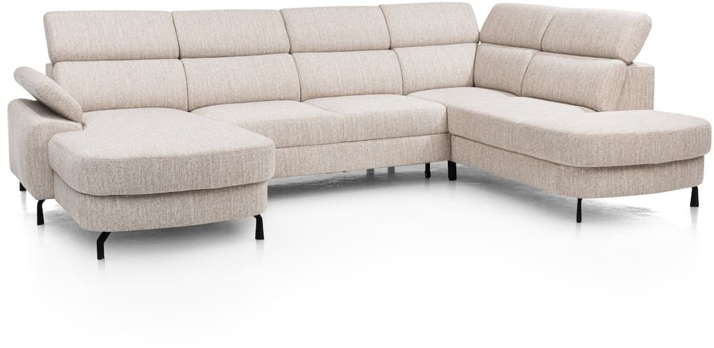 Henders & Hazel - Pertina - Sofas - Longchair links - 2,5 Sitzer ohne Armlehne - Ottomane gross rechts