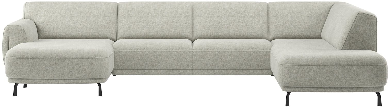 XOOON - Belem - Sofas - Longchair links niedrig - 2,5 Sitzer ohne Armlehnen niedrig - Ottomane medium rechts niedrig