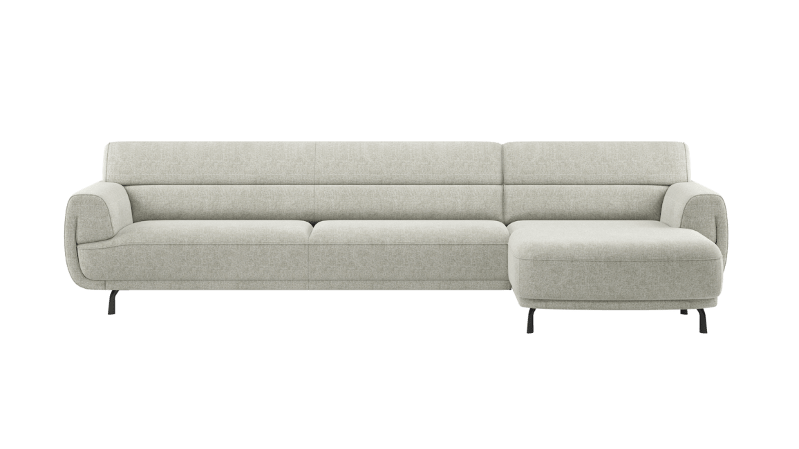 XOOON - Belem - Sofas - 3,5 Sitzer Armlehne links hoch - Longchair rechts hoch