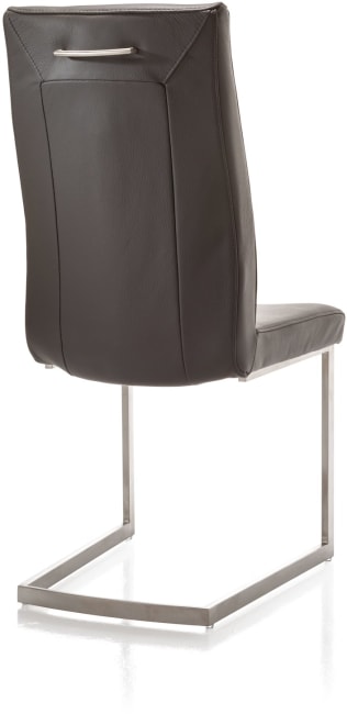 H&H - Alexis - Moderne - chaise - inox pied traineau carre + poignee