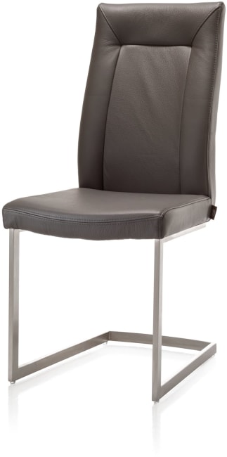 H&H - Alexis - Moderne - chaise - inox pied traineau carre + poignee