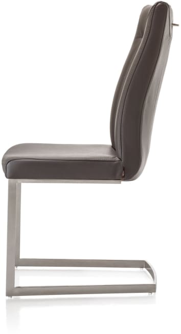 H&H - Alexis - Moderne - chaise - inox pied traineau carre + poignee