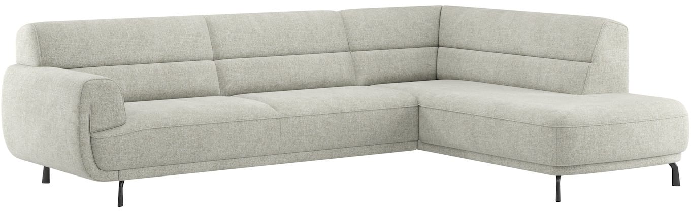 XOOON - Belem - Sofas - 3 Sitzer Armlehne links hoch - Ottomane medium rechts hoch