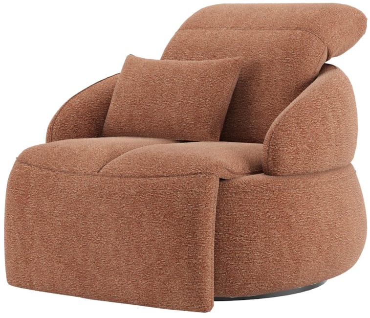 H&H - Romane - Homecinema fauteuil pivotant xl, dos réglable, électrique repose