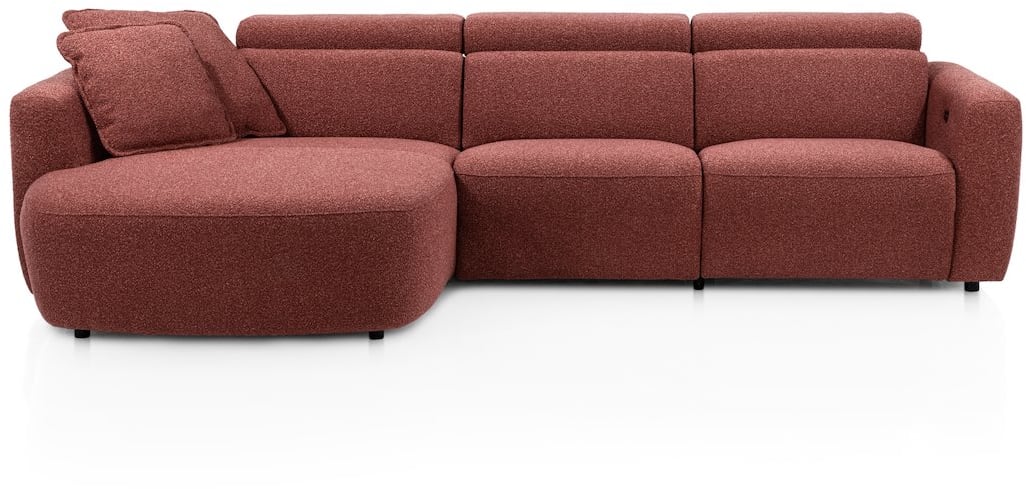 XOOON - Cantello - Sofas - Longchair curved links inklusive 2 Armkissen - 2,5 Sitzer Armlehne rechts