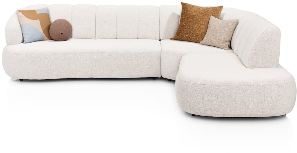H&H - Coimbra - Canapés - 3 places accoudoir gauche fixe - grande element d&#39;angle - petite ottomane droite fixe
