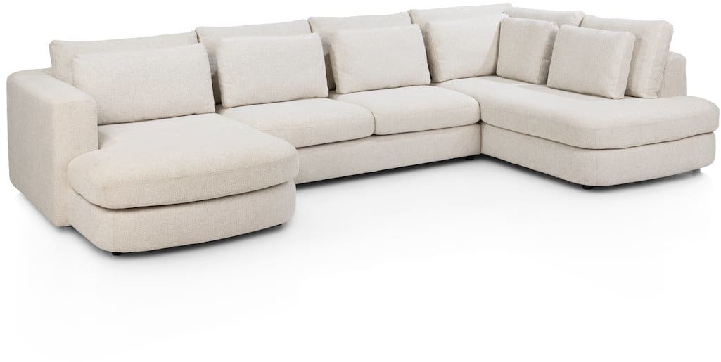 H&H - Delhi - Canapés - meridienne gauche - 2,5 places sans accoudoirss - ottomane droite