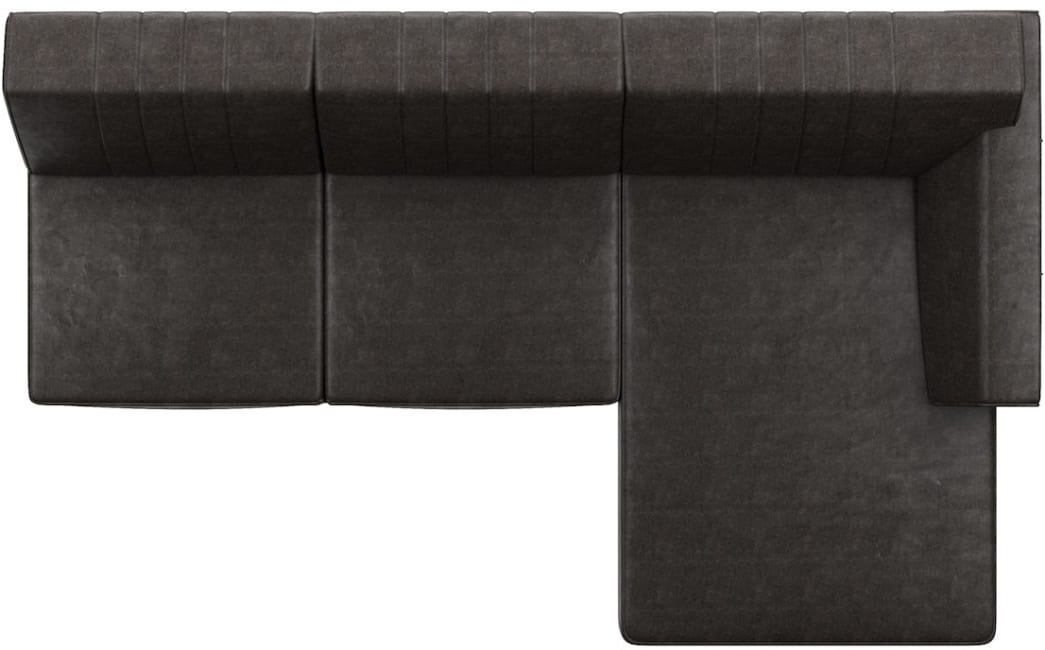 H&H - Olbia - Industriel - Canapés - 2-places sans accoudoir + meridienne - droite