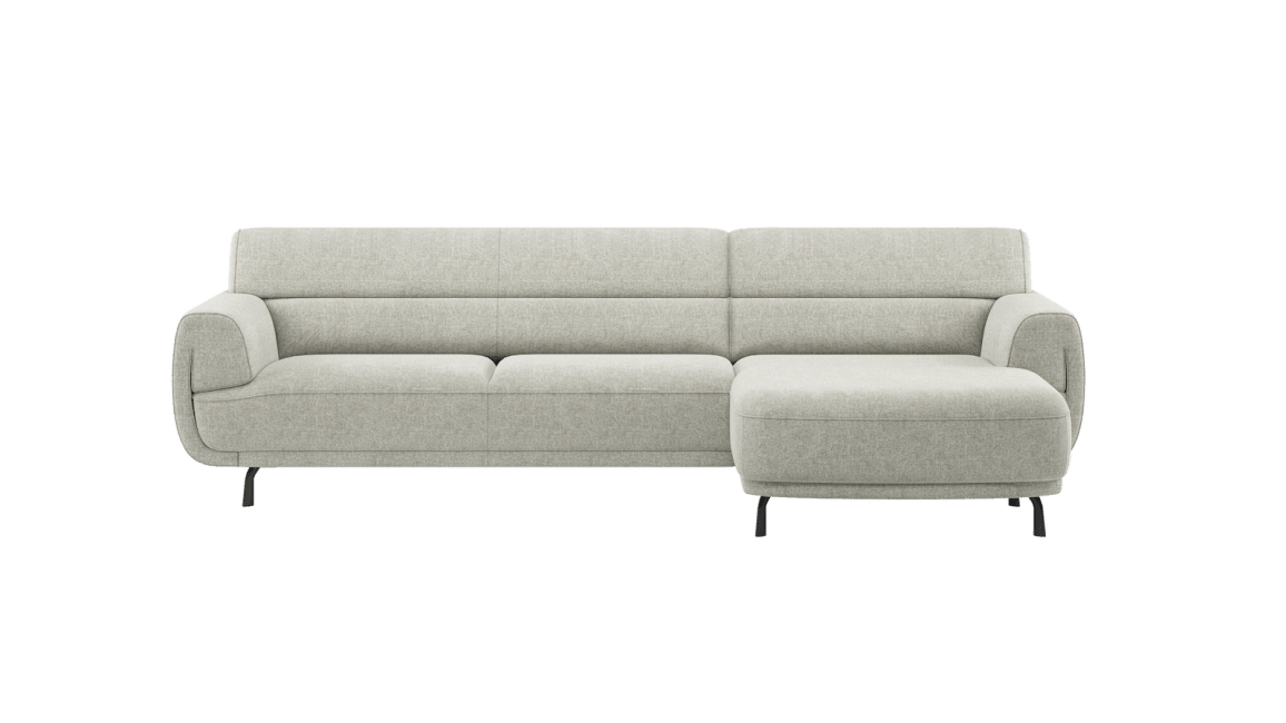 XOOON - Belem - Sofas - 2,5 Sitzer Armlehne links hoch - Longchair rechts hoch