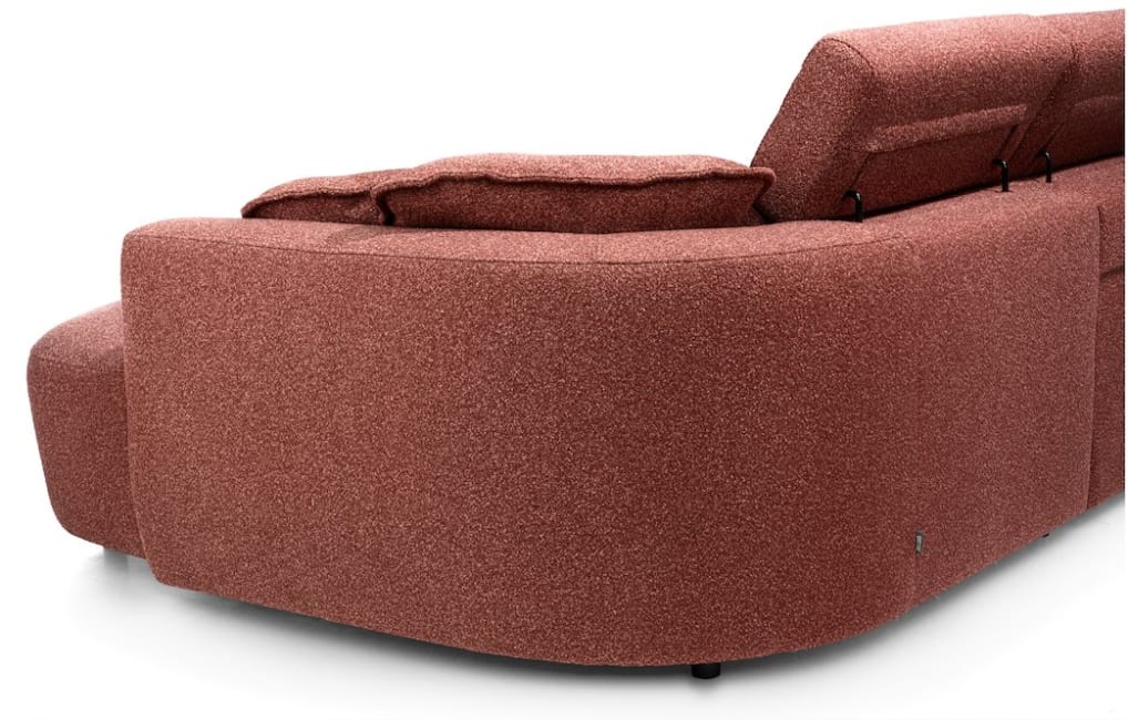 XOOON - Cantello - Sofas - Longchair curved links inklusive 2 Armkissen - 2,5 Sitzer Armlehne rechts