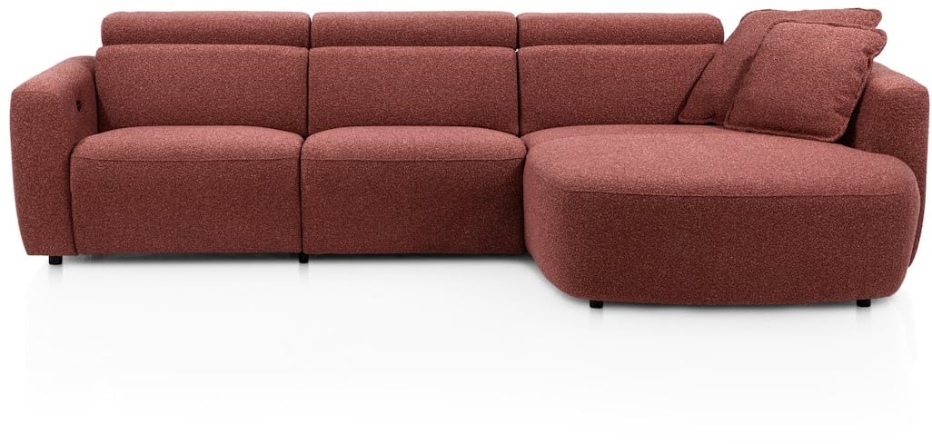 XOOON - Cantello - Sofas - 2,5 Sitzer Armlehne links - Longchair curved rechts inklusive 2 Armkissen